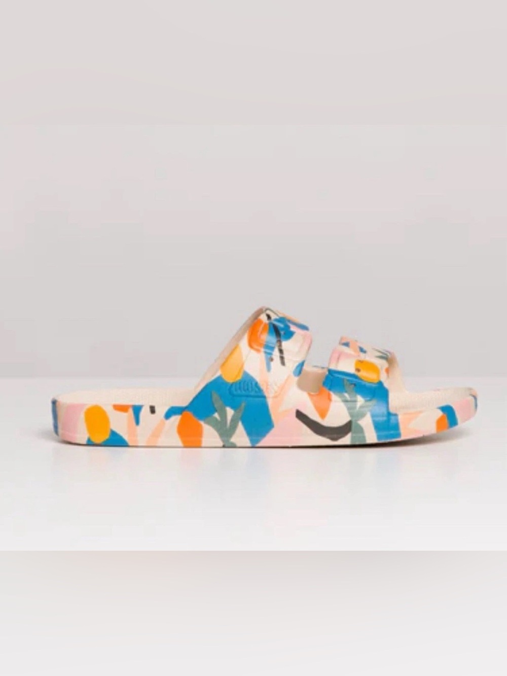 NWT Freedom Moses Palmetto Stone Two Band  Slide Sandal (Size 37/38) 7/8